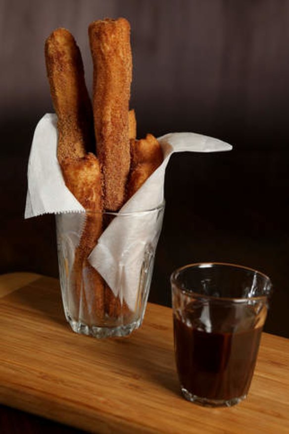 Cinnamon-dusted churros.