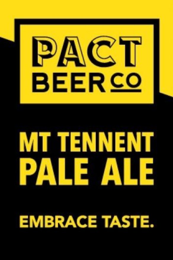 Pact Beer Co's Mt Tennent Pale Ale label.