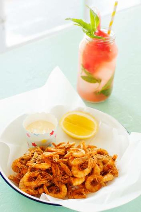 Go-to dish: Crispy school prawns with aioli and lemon $16.