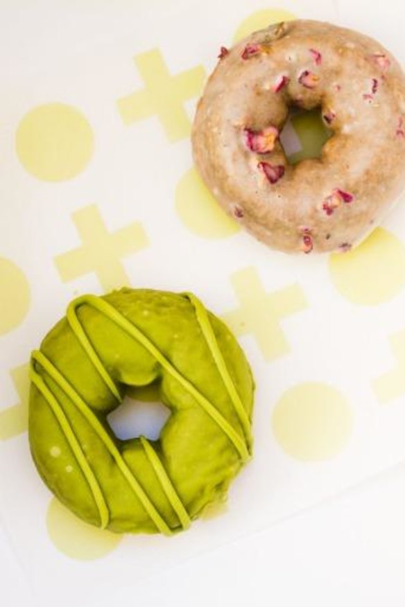 Even doughnuts have had a matcha makeover at Shortstop: Triple matcha and Earl Grey and rose.