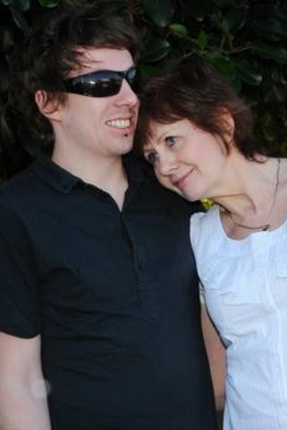 Brodie  Panlock's brother Cameron and mother Rae.