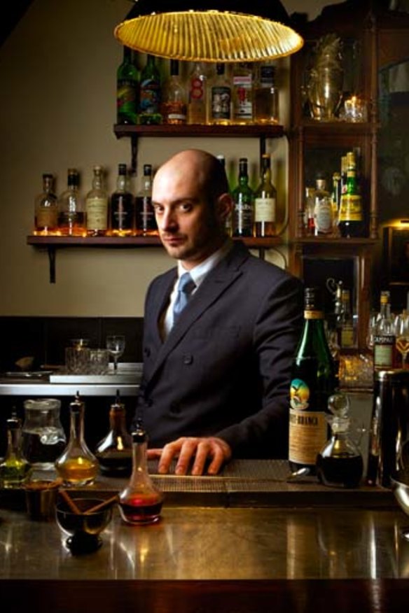 Top shelf: Michael Madrusan, from the Elk Room at the Everleigh hotel, mixes it with the best.