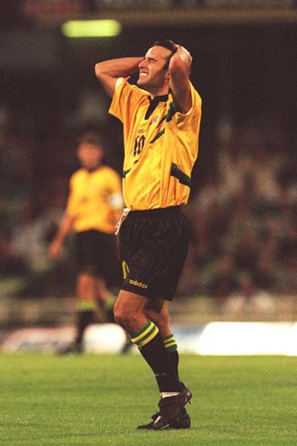 Aurelio Vidmar feels the pain, 1997.