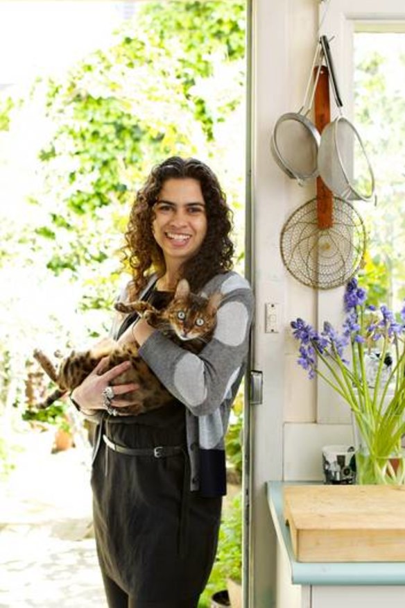 Keeping it real ... Pascale Gomes McNabb in her kitchen.