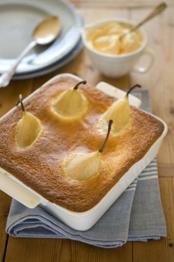 Jill Dupleix's peek-a-boo pear pudding