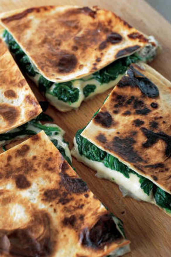 Spinach and Cheese Quesadilla