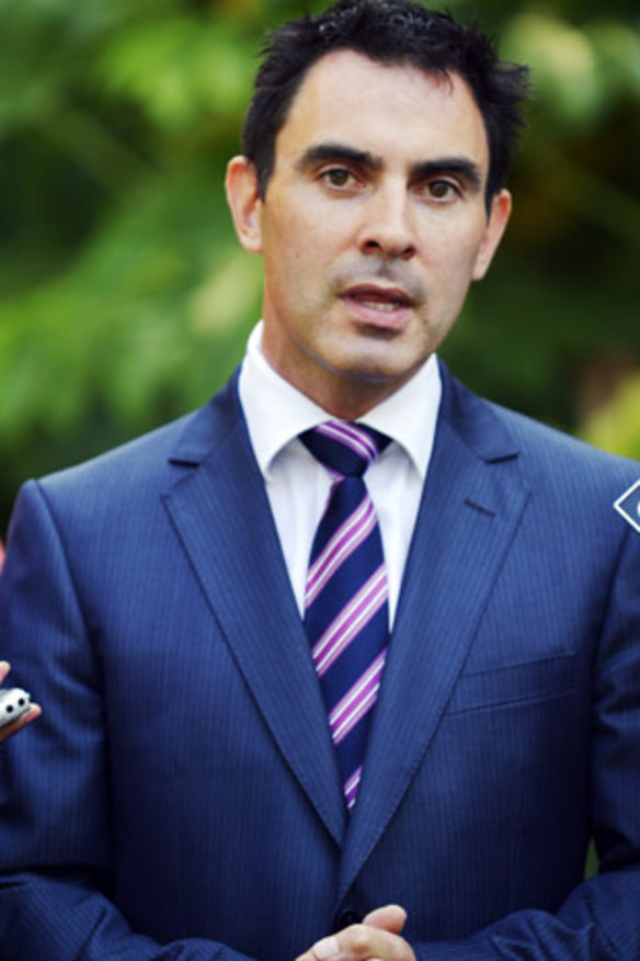 Tim Holding at his media conderence on Friday.