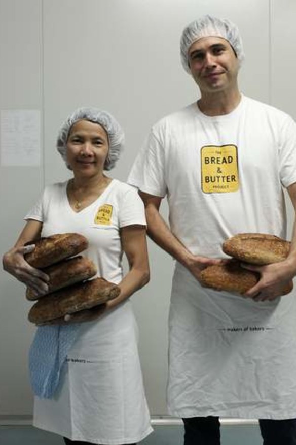 Rising star: Trainee baker Ma Du with Paul Allam, of the Bread and Butter Project.
