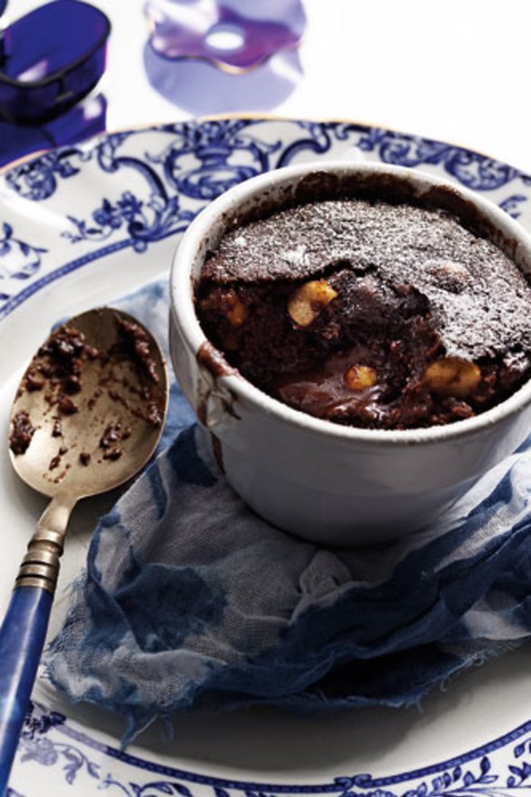 Choc-hazelnut pudding.