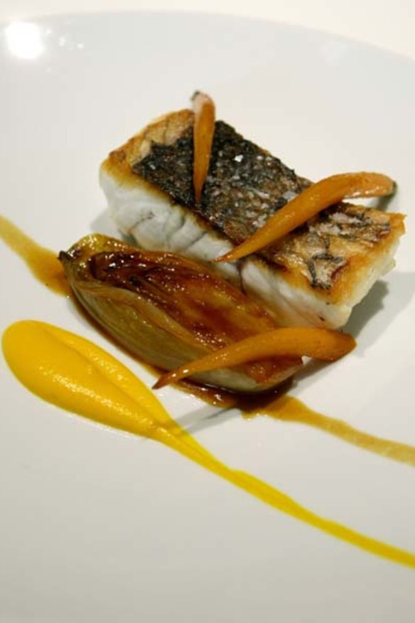 The one dish you must try ... Roasted barramundi with caramelised endive, Dutch carrots, bitter orange, $45.