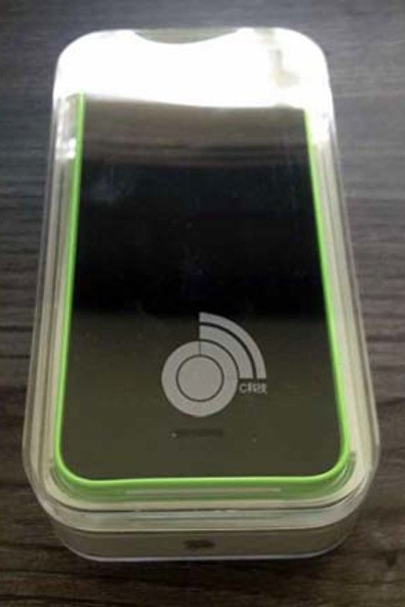 A leaked image claiming to be the iPhone 5C in green.