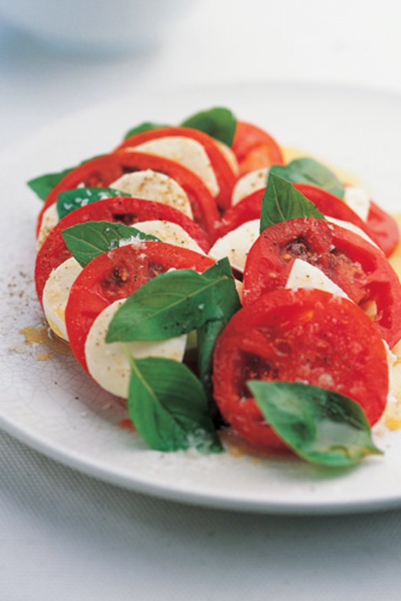 The simple salad is like Italy's tricolore flag.