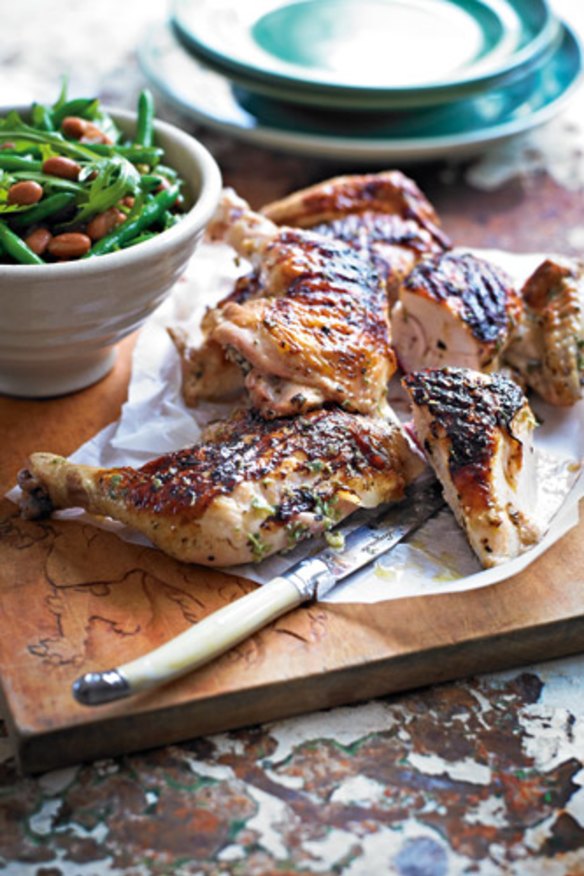 Tuscan-style barbecue chicken.