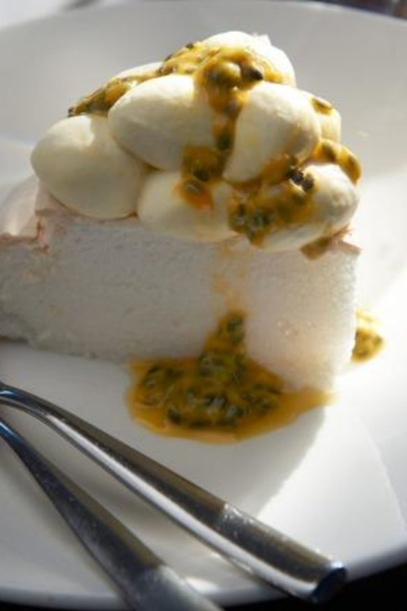 Catherine's Passionfruit Pavlova at Rockpool Bar and Grill.