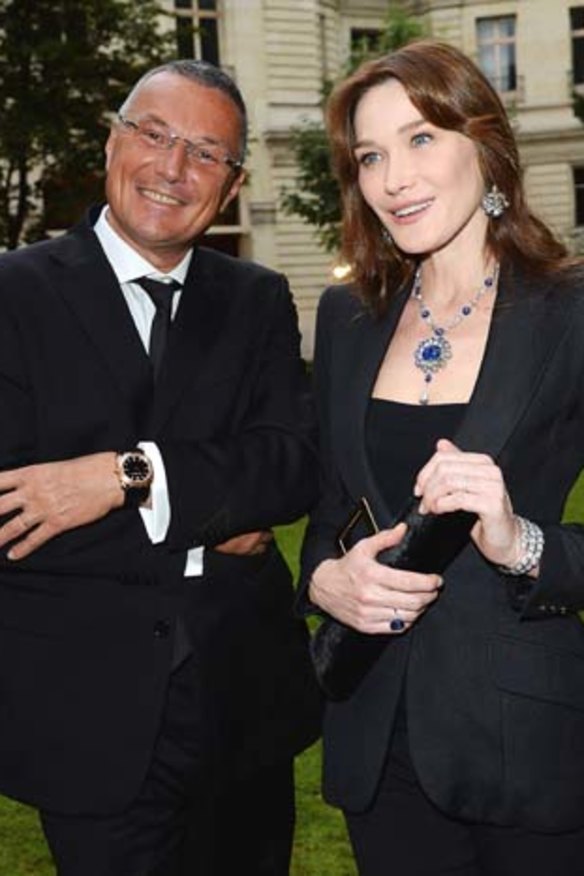 Bulgari CEO Jean-Christophe Babin with Carla Bruni Sarkozy.