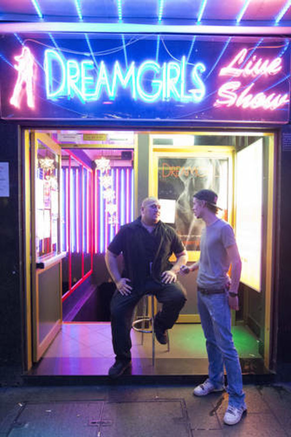 Lucked out: Staff at Kings Cross strip bar, Dream Girls, are concerned about the impact new lockout laws will have on their business