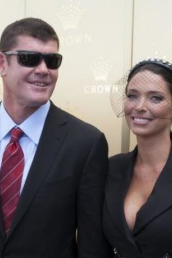 Happier days: James Packer and his then wife Erica in 2012.
