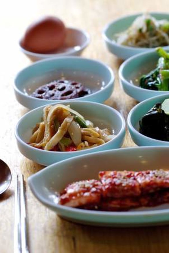 Spoilt for choice: Banchan are side dishes served at a Korean meal.