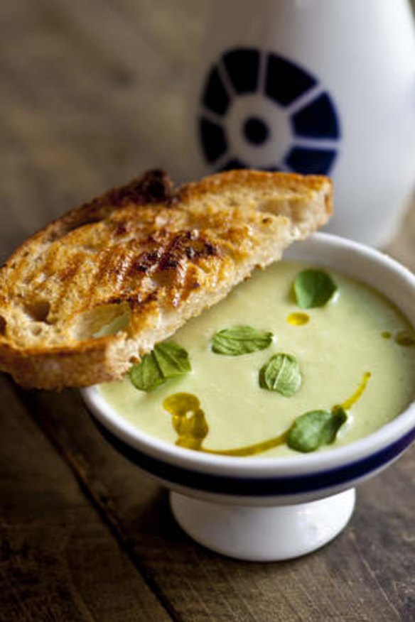 Cold comfort ... beat the summer heat with cucumber and yogurt soup.