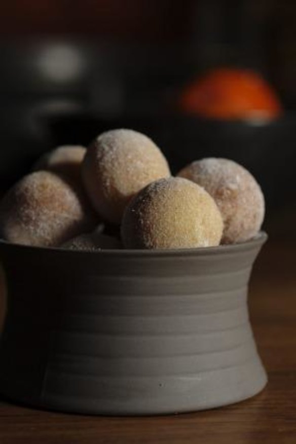 Tonka bean doughnuts at The Farmhouse, Pialligo Estate, where the food is garden to table.  