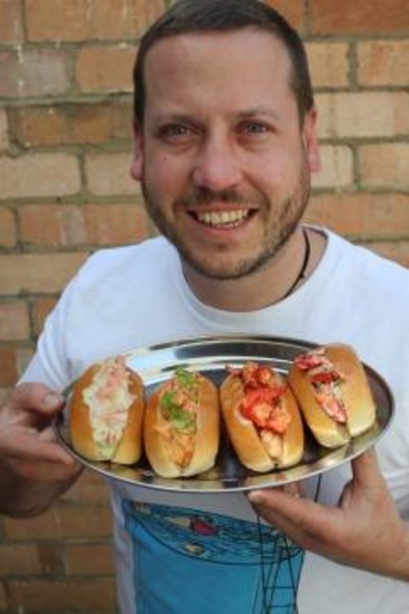 Chef Daniel Wilson with his Mr Claws rolls.