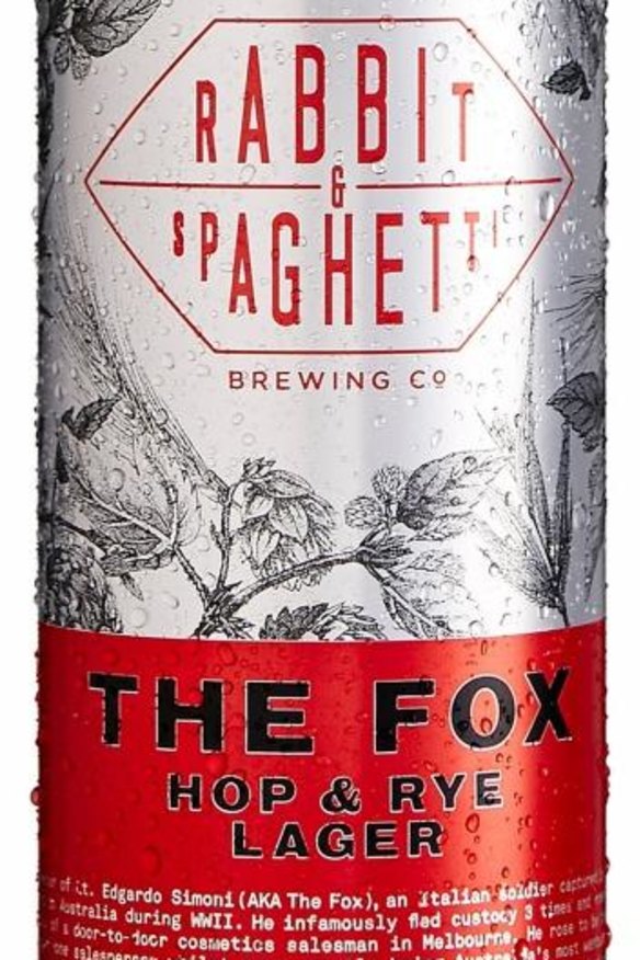 Rabbit & Spaghetti Brewing Co The Fox Hop & Rye Lager 500ml.