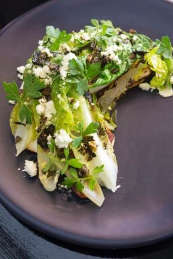 Memorable: Gauge's line-caught squid, grilled gem lettuce, dried wakame and sea parsley dish.
