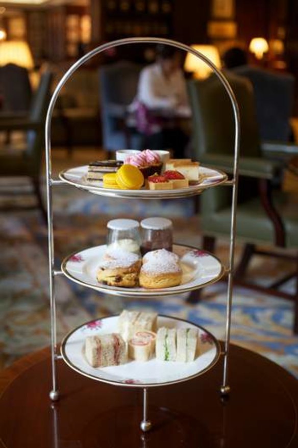 Tempting: Three tiers of afternoon delight at the Langham.