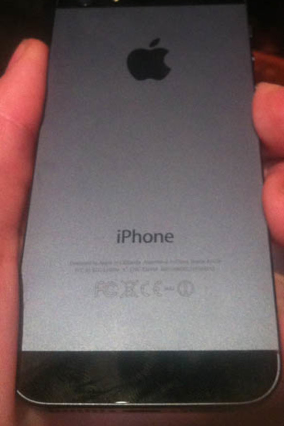 The back of the new iPhone 5.