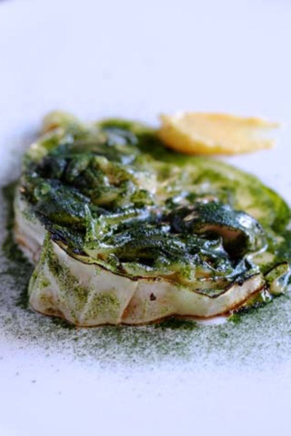 Go-to dish: Cabbage, mussel butter, marrow, pomelo.