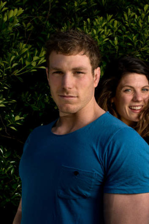 Supporting marriage equality: Wallabies forward David Pocock and partner Emma (pictured) have vowed not to marry until same-sex marriage is recognised.