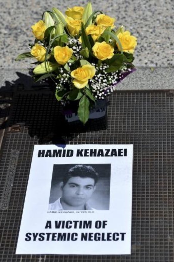 A memorial for Hamid Kehazaei.
