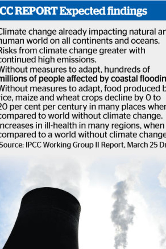 Leaked UN report warns of climate change risks
