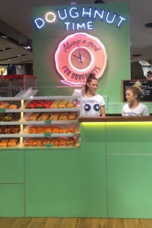 Doughnut Time inside the Topshop store in South Yarra.