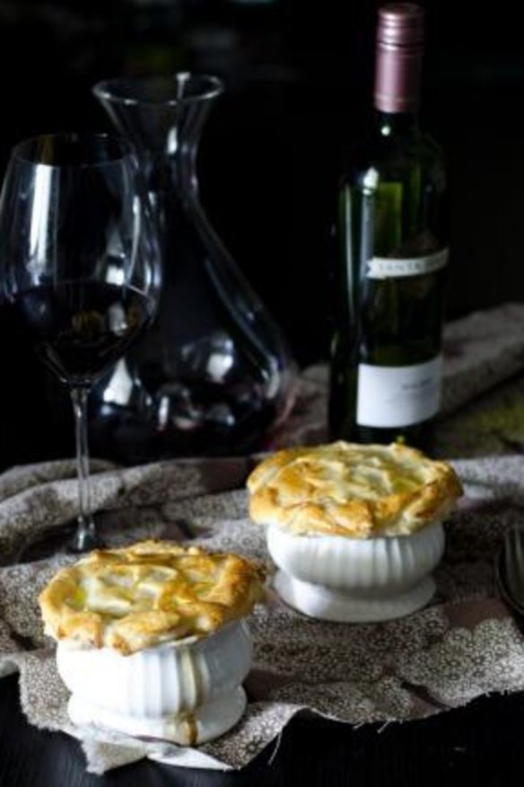 Beef, onion and red wine pie from Tash Shan.