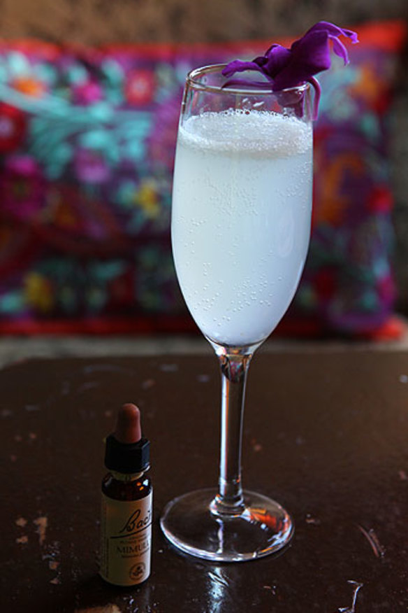 The Fresh 75 cocktail uses mimulus, a flower remedy claimed to reduce shyness.