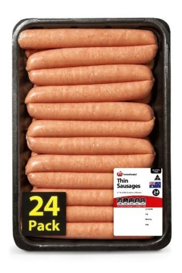 Cut-price snags: Woolworths is slashing the price of bulk sausages.