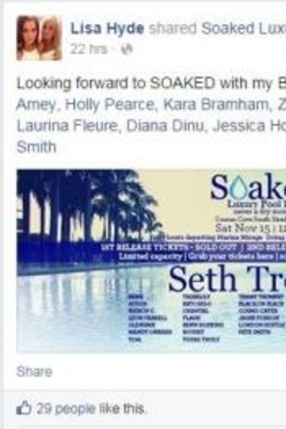 Lisa Hyde's Facebook post mentions Bachelorettes: Sam Frost, Sarah-Mae Amey, Holly Pearce, Kara Bramham, Zoe O'Brien, Chantal Hryniewski, Laurina Fleaure, Diana Dinu, Jessica Holly, Amber Sasha, Kat Burgs, Lauren J Smith.