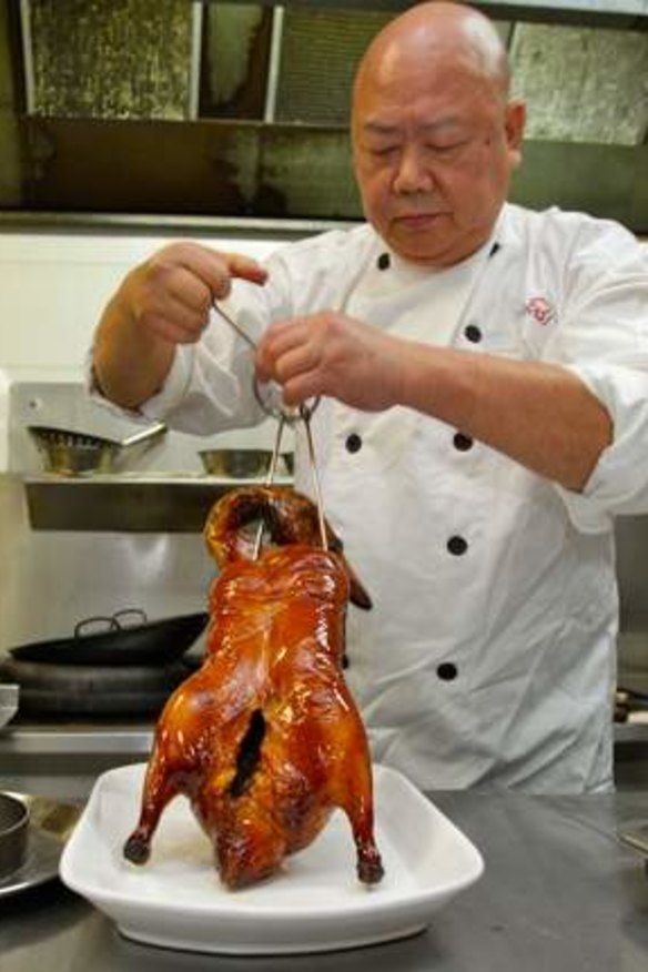 Specialty: Zilver head chef Cheung Ling prepares Peking duck pancakes.