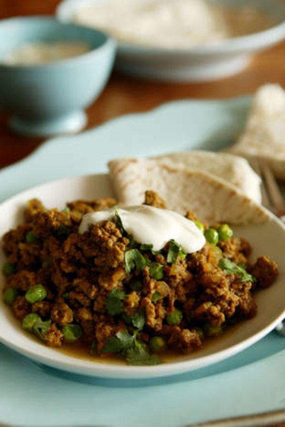 Subtle spice: Kheema with peas.