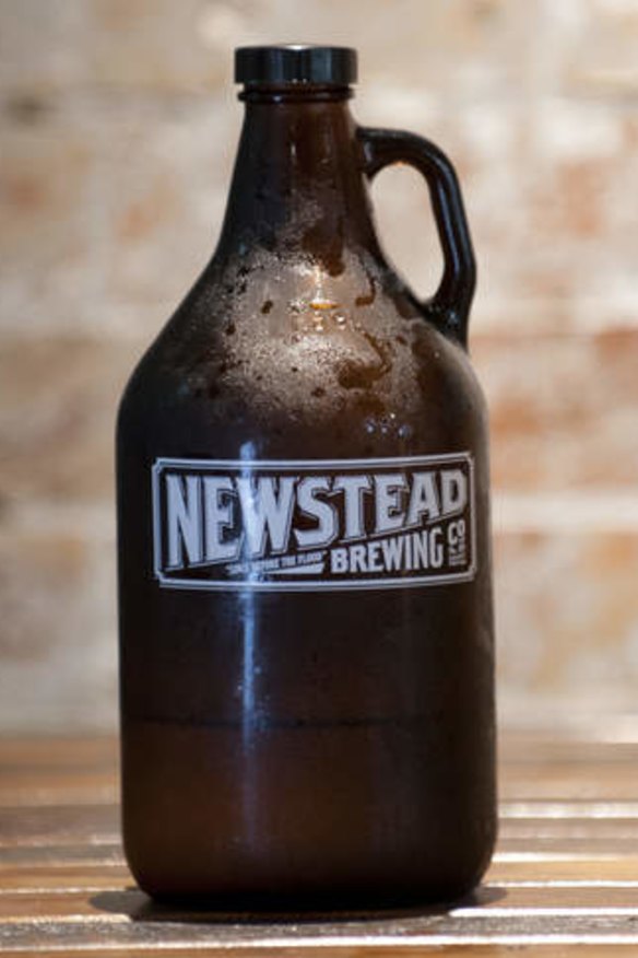 Newstead Brewing Co. will sell re-fillable large glass jugs of beer known as 'growlers'.