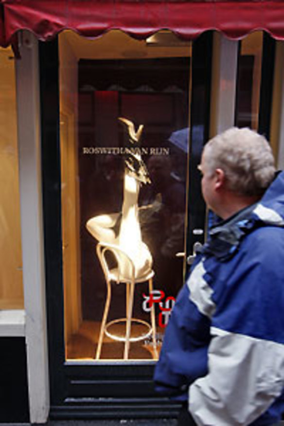 Red light district windows still eye-catching