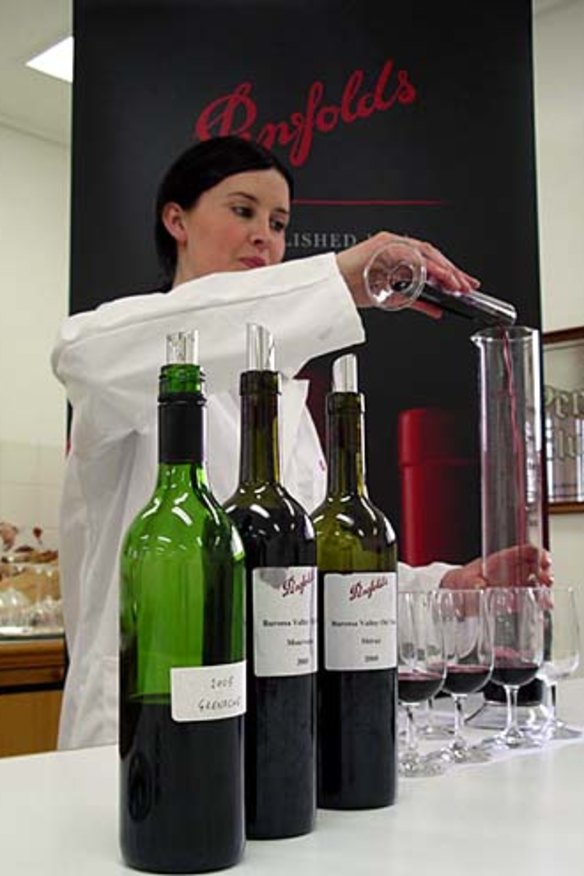 Match point ... the art of mixing reds in the Penfolds lab.