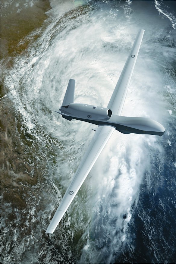 The MQ-4C is manufactured by Northrop Grumman.