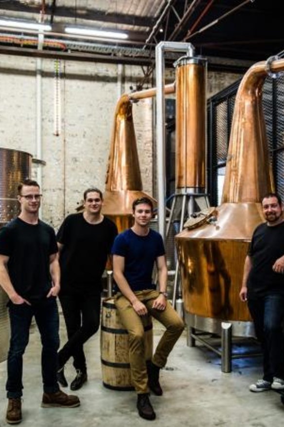 Joe Dinsmoor, Dave Withers, Will Edwards and Nigel Weisbaum from the Archie Rose distillery.