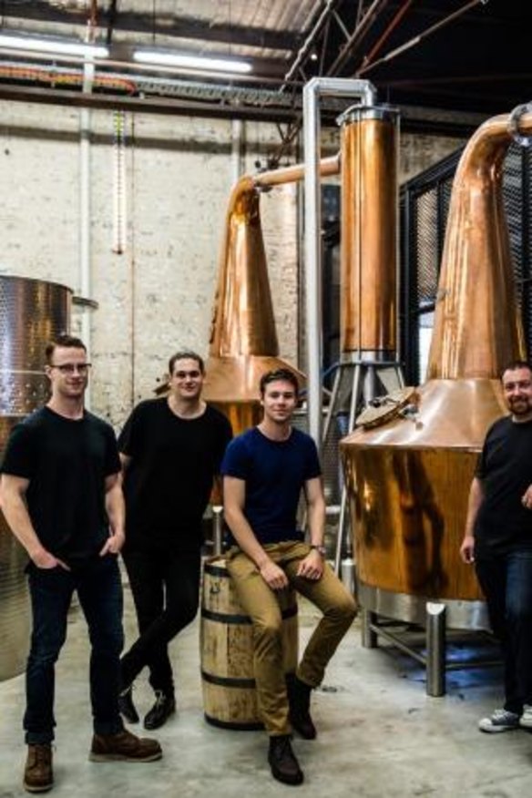 Joe Dinsmoor, Dave Withers, Will Edwards and Nigel Weisbaum from the Archie Rose distillery.