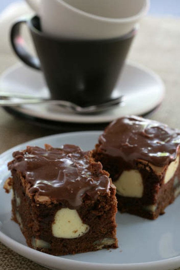 Jane and Jeremy Strode's cream cheese, chocolate and coffee brownies.