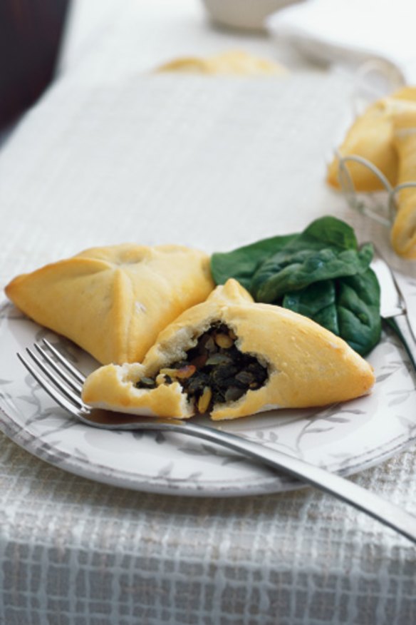 Middle Eastern spinach pies.