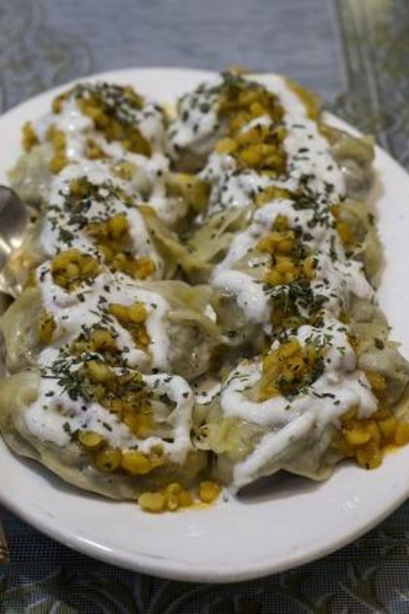 Mantu dumplings at Kabul House.