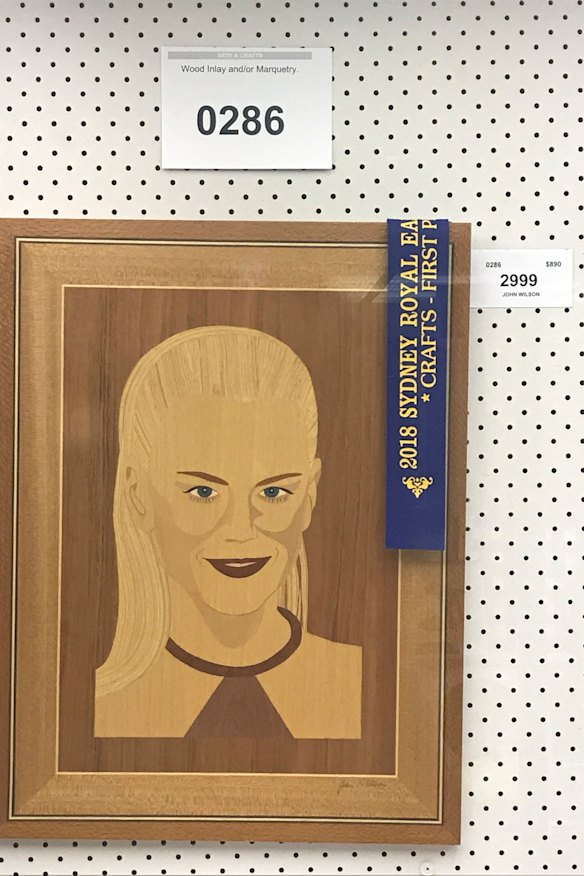 Her most wooden performance yet? Nicole Kidman stars at the Royal Easter Show Arts and Crafts competition.